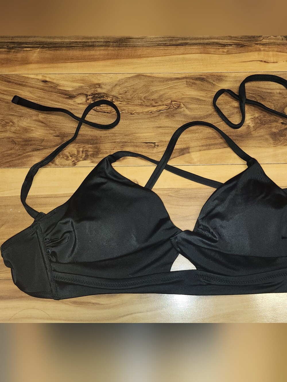 Black Strappy Women's Bikini Top Shade And Shorw 36c Brand New